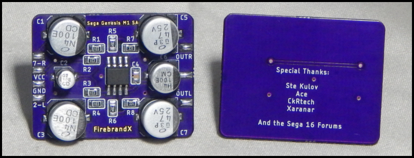 Model 1 Sega Genesis Line Amp Mod Board